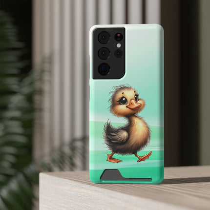 EnchantGuard Phone Case with Card Holder: Style Meets Functionality - Duck