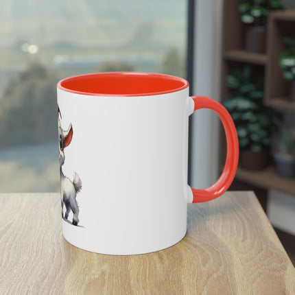 Harmony Two-Tone Coffee Mug: Sip in Style, Revel in Comfort - Goat