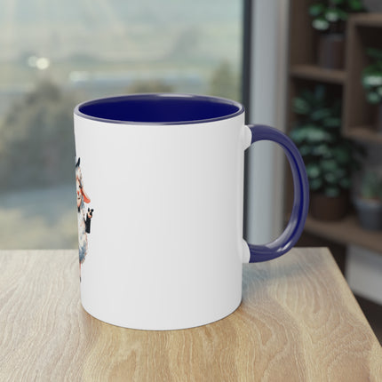 Harmony Two-Tone Coffee Mug: Sip in Style, Revel in Comfort - Sheep