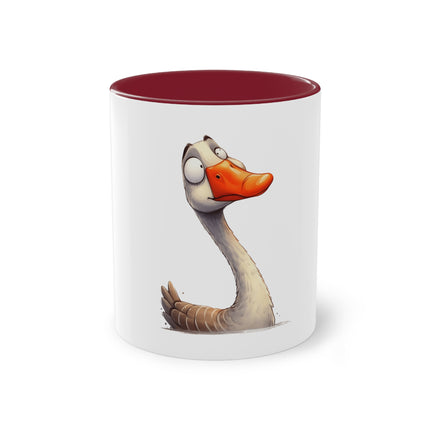 Harmony Two-Tone Coffee Mug: Sip in Style, Revel in Comfort - Swan