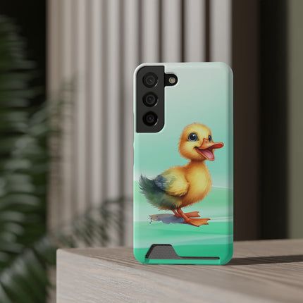 EnchantGuard Phone Case with Card Holder: Style Meets Functionality - Duck