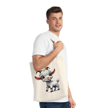 Sustainstyle Canvas Tote Bag: Umweltbewusste Mode - Cute Baby Goat