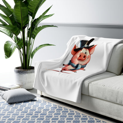 CozyCloud Fleece Blanket: Supremia suavidad para cualquier entorno - Cerdo