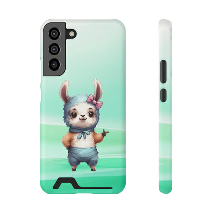 EnchantGuard Phone Case with Card Holder: Style Meets Functionality - Rabbit