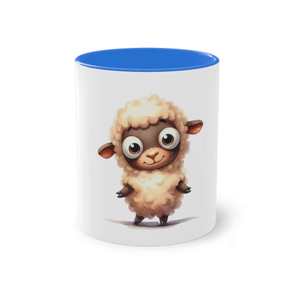 Harmony Two-Tone Coffee Mug: Sip in Style, Revel in Comfort - Sheep