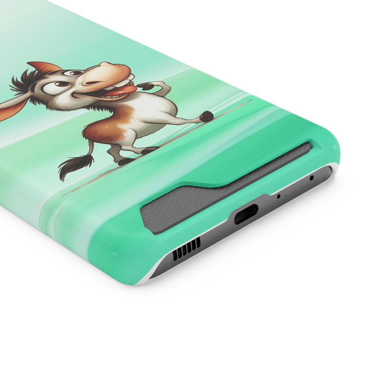 EnchantGuard Phone Case with Card Holder: Style Meets Functionality - Donkey