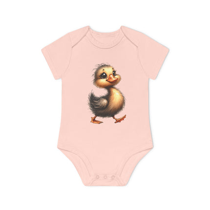 SnuggleNest Organic Baby Bodysuit (Short Sleeves) Duck