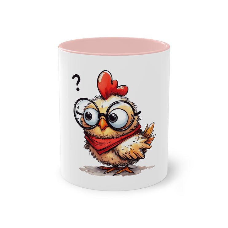 Harmony Two-Tone Coffee Mug: Sip in Style, Revel in Comfort - Chicken