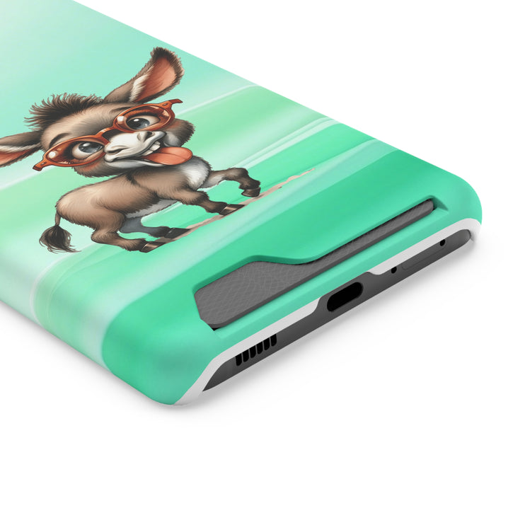 EnchantGuard Phone Case with Card Holder: Style Meets Functionality - Donkey