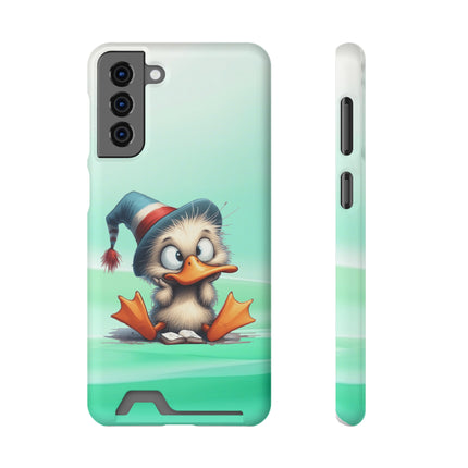 EnchantGuard Phone Case with Card Holder: Style Meets Functionality - Duck