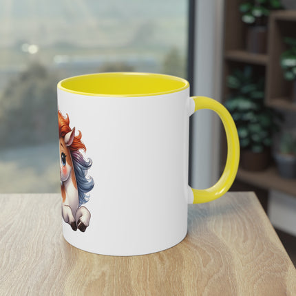 Harmony Two-Tone Coffee Mug: Sip in Style, Revel in Comfort - Horse