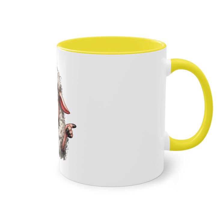 Harmony Two-Tone Coffee Mug: Sip in Style, Revel in Comfort - Sheep