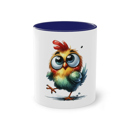 Harmony Two-Tone Coffee Mug: Sip in Style, Revel in Comfort - Chicken