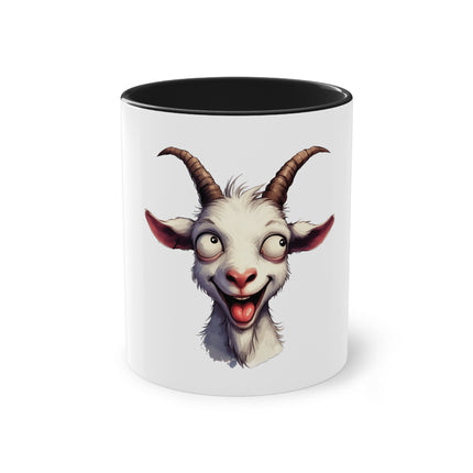 Harmony Two-Tone Coffee Mug: Sip in Style, Revel in Comfort - Goat