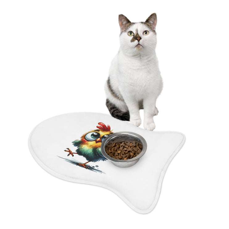 CharmPaws Pet Feeding Mats: Keep Mealtime Mess-Free & Stylish! - Chicken