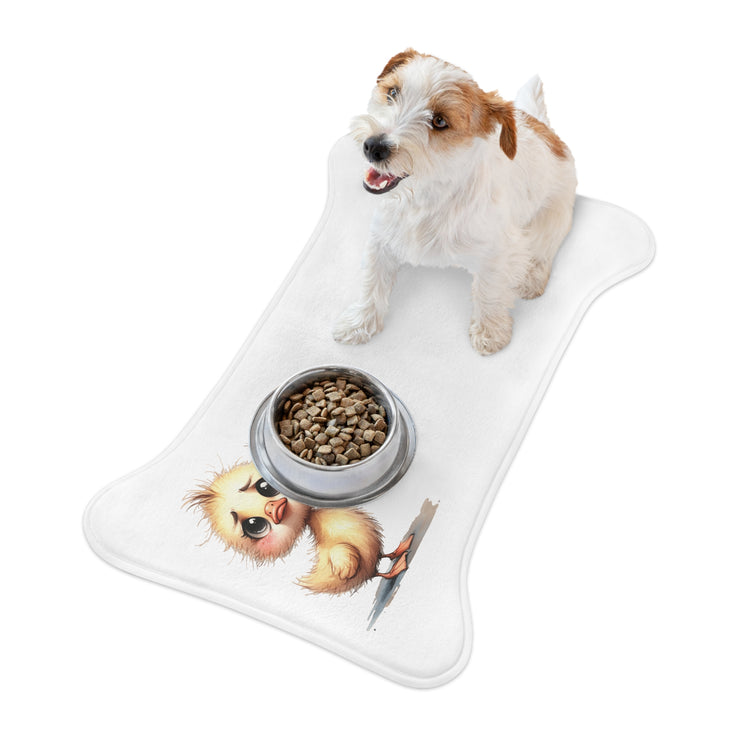 CharmPaws Pet Feeding Mats: Keep Mealtime Mess-Free & Stylish! - Duck