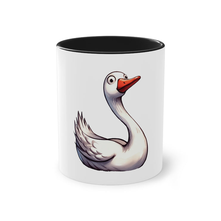 Harmony Two-Tone Coffee Mug: Sip in Style, Revel in Comfort - Swan