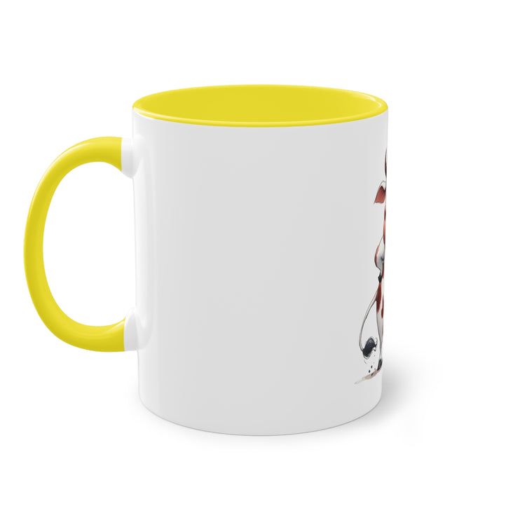 Harmony Two-Tone Coffee Mug: Sip in Style, Revel in Comfort - Cow