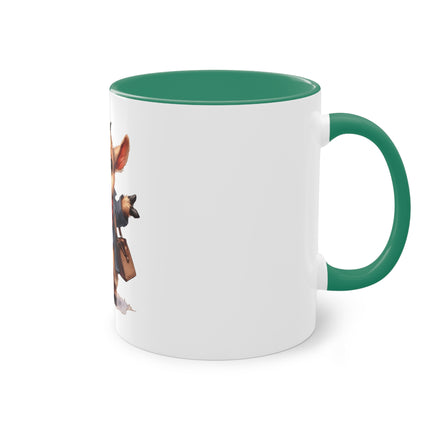 Harmony Two-Tone Coffee Mug: Sip in Style, Revel in Comfort - Goat