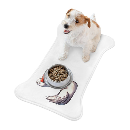 CharmPaws Pet Feeding Mats: Keep Mealtime Mess-Free & Stylish! - Swan