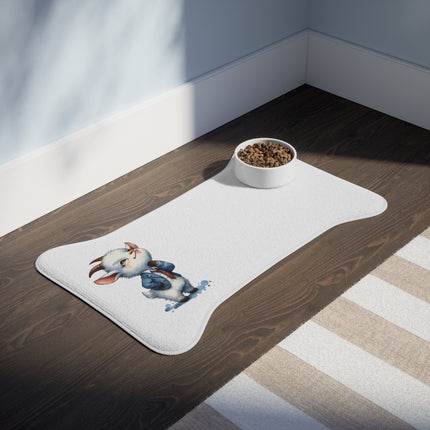 CharmPaws Pet Feeding Mats: Keep Mealtime Mess-Free & Stylish! - Goat