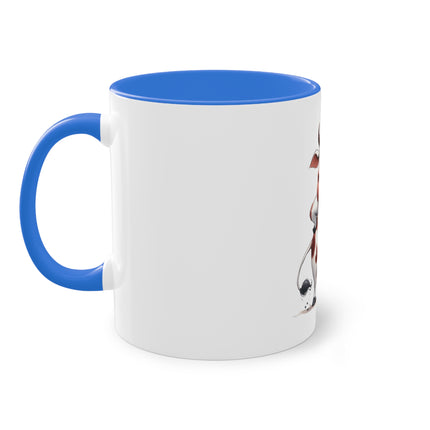 Harmony Two-Tone Coffee Mug: Sip in Style, Revel in Comfort - Cow