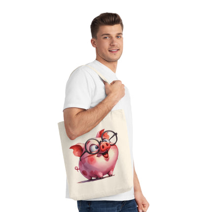 Canvas Sustainstyle Tote Bag: Modă eco -conștientă - porc