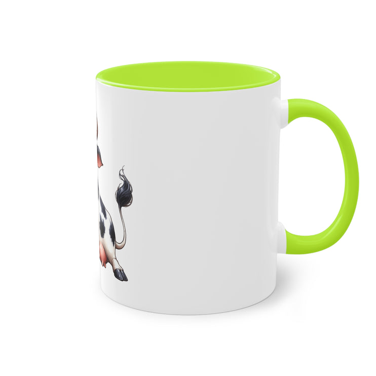 Harmony Two-Tone Coffee Mug: Sip in Style, Revel in Comfort - Cow