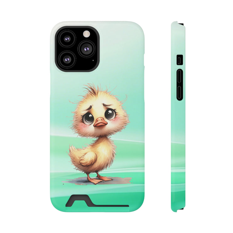 EnchantGuard Phone Case with Card Holder: Style Meets Functionality - Chicken