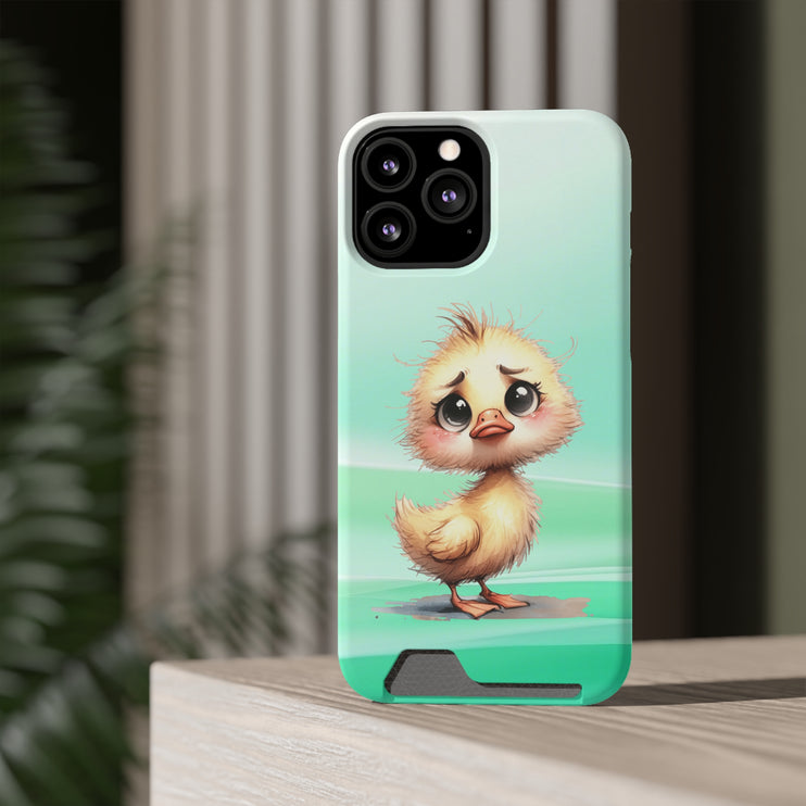 EnchantGuard Phone Case with Card Holder: Style Meets Functionality - Chicken