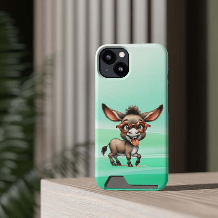 EnchantGuard Phone Case with Card Holder: Style Meets Functionality - Donkey