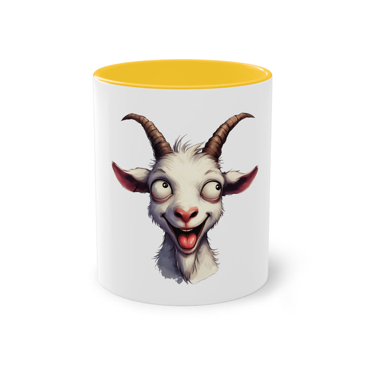 Harmony Two-Tone Coffee Mug: Sip in Style, Revel in Comfort - Goat