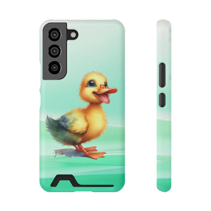 EnchantGuard Phone Case with Card Holder: Style Meets Functionality - Duck