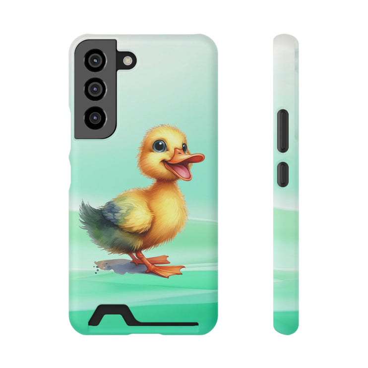 EnchantGuard Phone Case with Card Holder: Style Meets Functionality - Duck