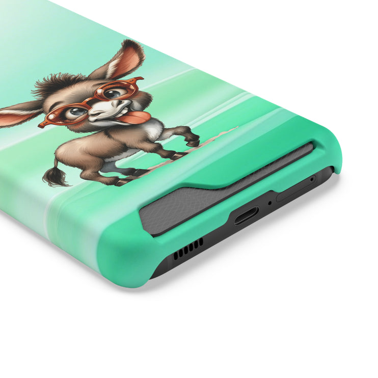 EnchantGuard Phone Case with Card Holder: Style Meets Functionality - Donkey