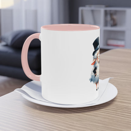 Harmony Two-Tone Coffee Mug: Sip in Style, Revel in Comfort - Sheep