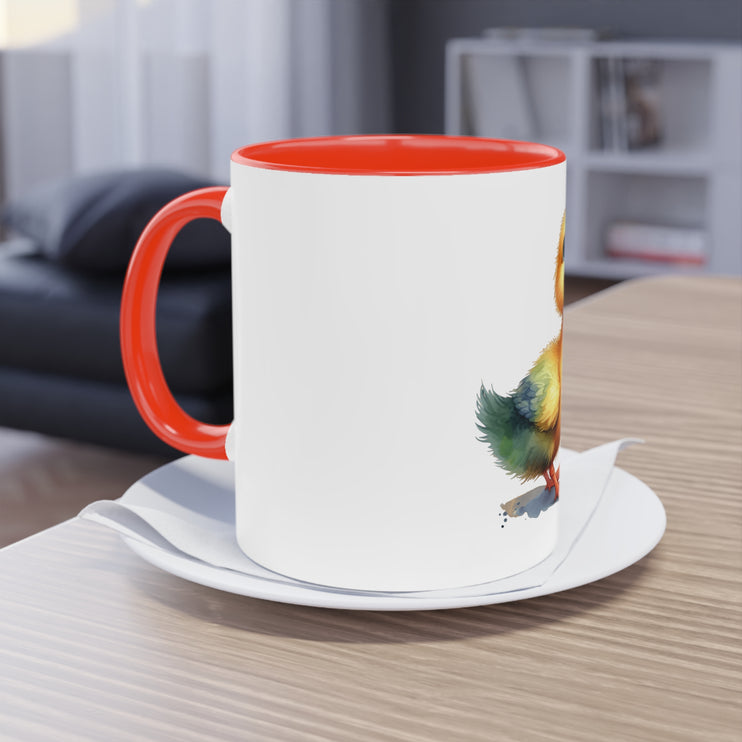 Harmony Two-Tone Coffee Mug: Sip in Style, Revel in Comfort - Duck