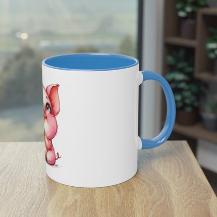 Harmony Two-Tone Coffee Mug: Sip in Style, Revel in Comfort - Pig