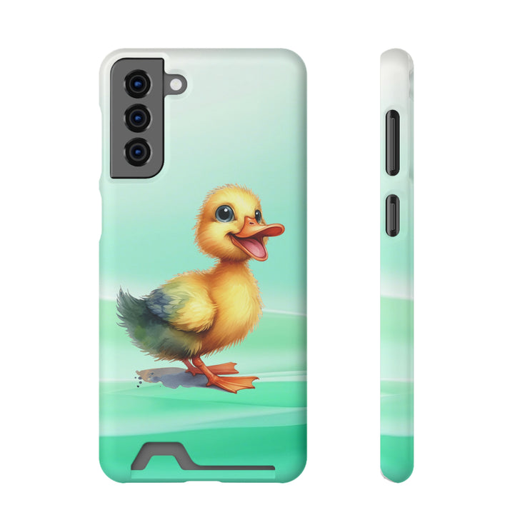 EnchantGuard Phone Case with Card Holder: Style Meets Functionality - Duck