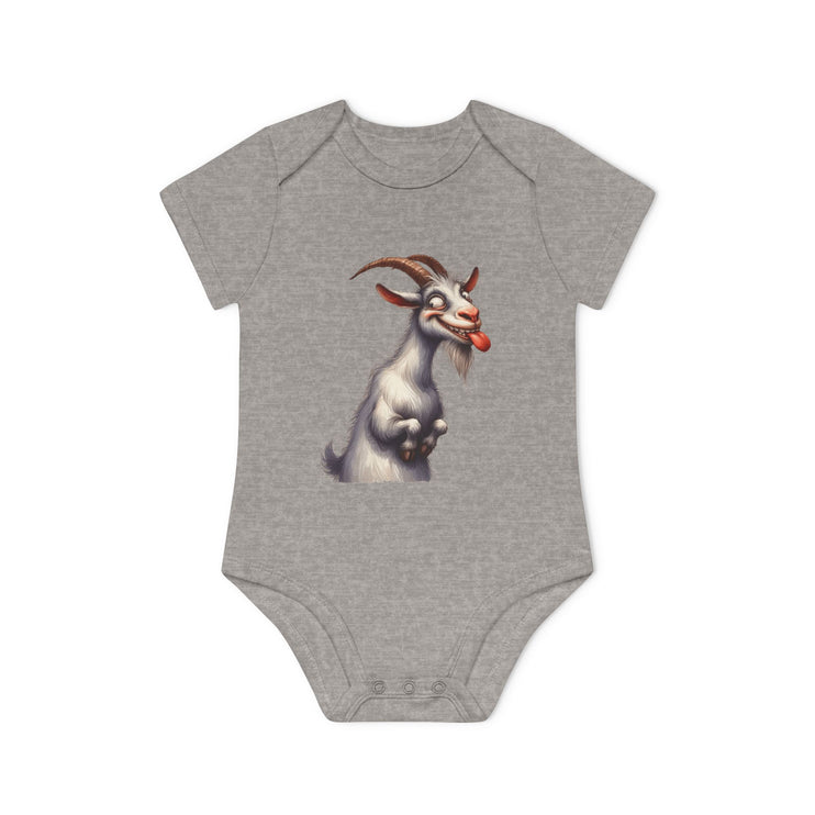 SnuggleNest Organic Baby Bodysuit (Short Sleeves) Goat