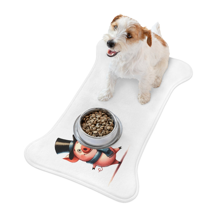 CharmPaws Pet Feeding Mats: Keep Mealtime Mess-Free & Stylish! - Pig