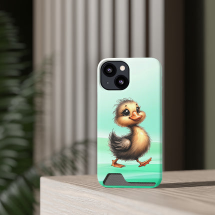 EnchantGuard Phone Case with Card Holder: Style Meets Functionality - Duck