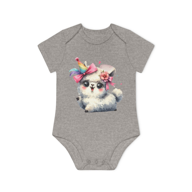 SnuggleNest Organic Baby Bodysuit (Short Sleeves) Sheep