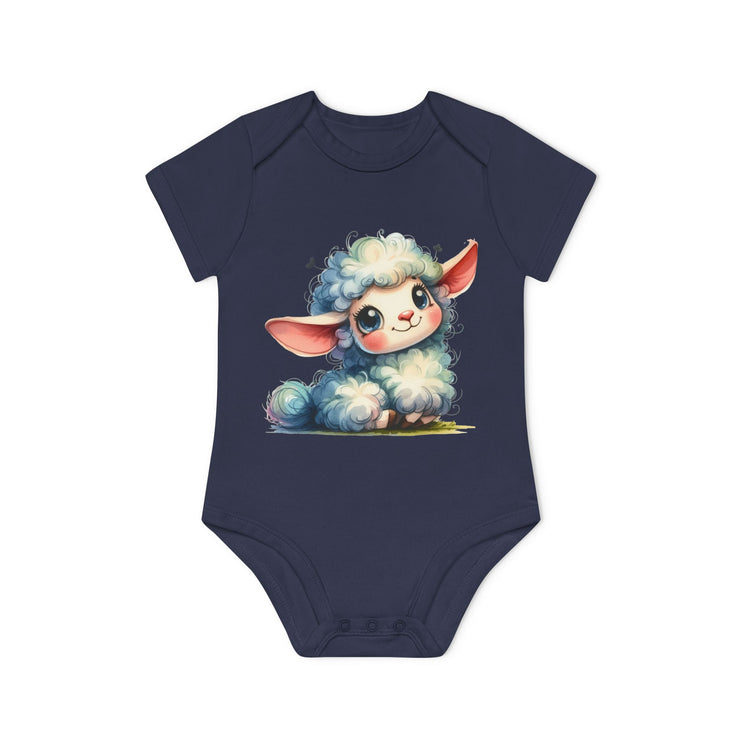 SnuggleNest Organic Baby Bodysuit (Short Sleeves) Sheep