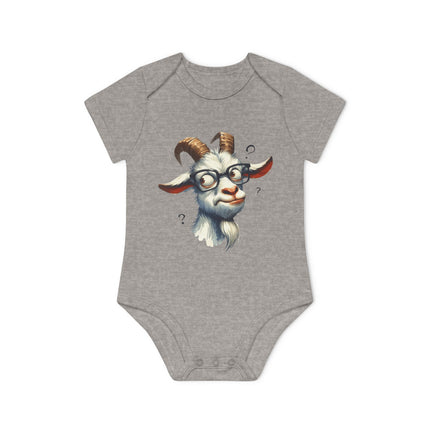 SnuggleNest Organic Baby Bodysuit (Short Sleeves) Goat