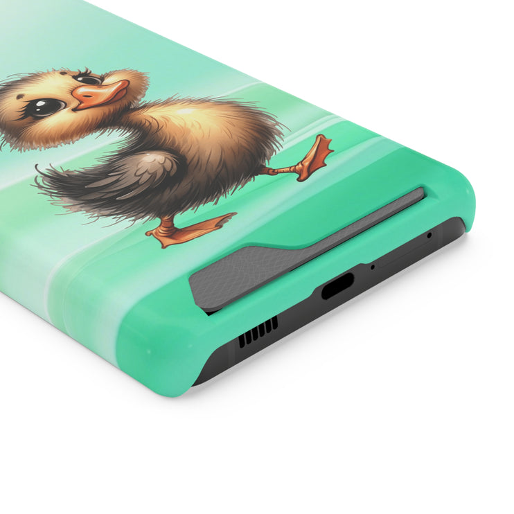 EnchantGuard Phone Case with Card Holder: Style Meets Functionality - Duck