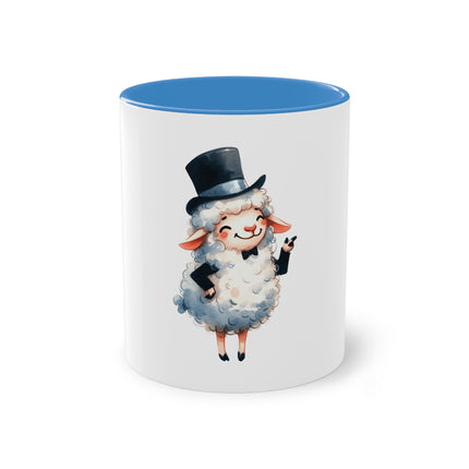 Harmony Two-Tone Coffee Mug: Sip in Style, Revel in Comfort - Sheep