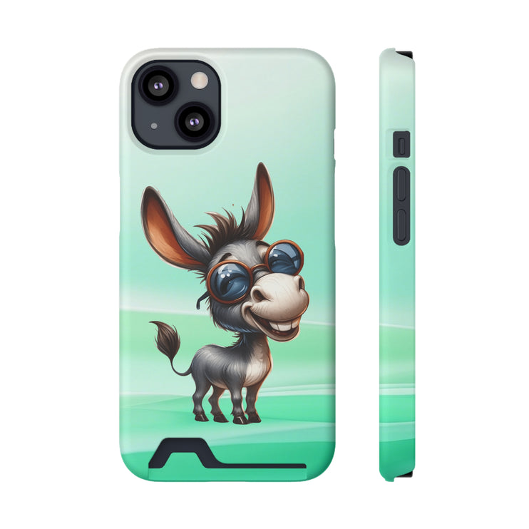 EnchantGuard Phone Case with Card Holder: Style Meets Functionality - Donkey