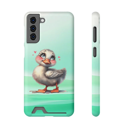 EnchantGuard Phone Case with Card Holder: Style Meets Functionality - Duck