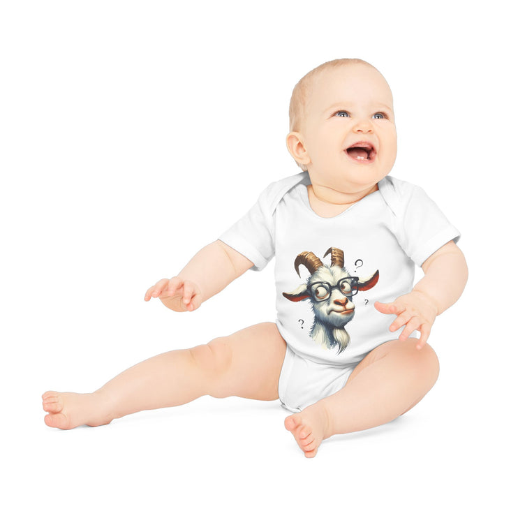 SnuggleNest Organic Baby Bodysuit (Short Sleeves) Goat